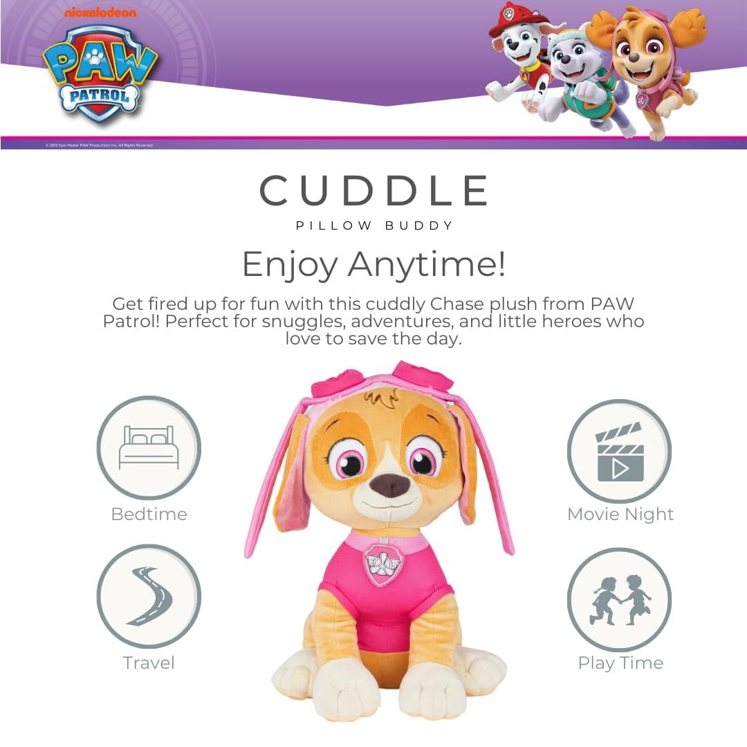 Franco Kids Paw Patrol Skye Cuddle Pillow Buddy, 15" x 12" x 10"