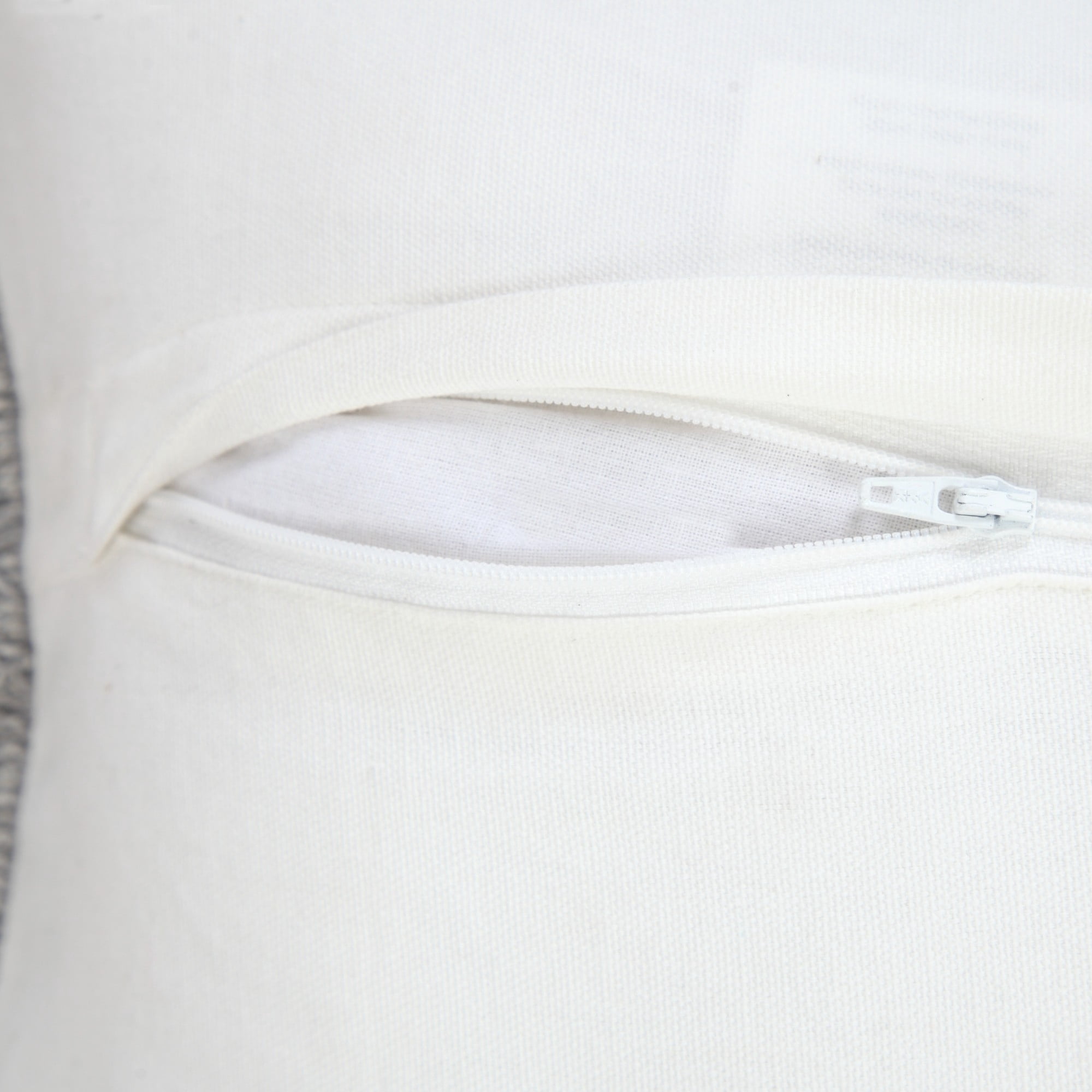 Harlow Hill Gray Solid All-Natural Cotton Pillow Cover