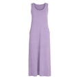 thumbnail image 4 of LNWUY Womens Maxi Dresses Trendy Summer Casual Scoop Neck Sleeveless Long Tank Dress Beach Sundress Travel Vacation Clothes Purple XXL, 4 of 6