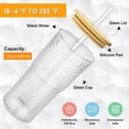thumbnail image 4 of 2 Pack 22oz Glass Cups with Lids and Straws, Glass Tumbler with Straw and Lid, Mason Jar Drinking Glasses Iced Coffee Cup for Long Drinks, Water, Cocktail, Whiskey, Soda, 4 of 7
