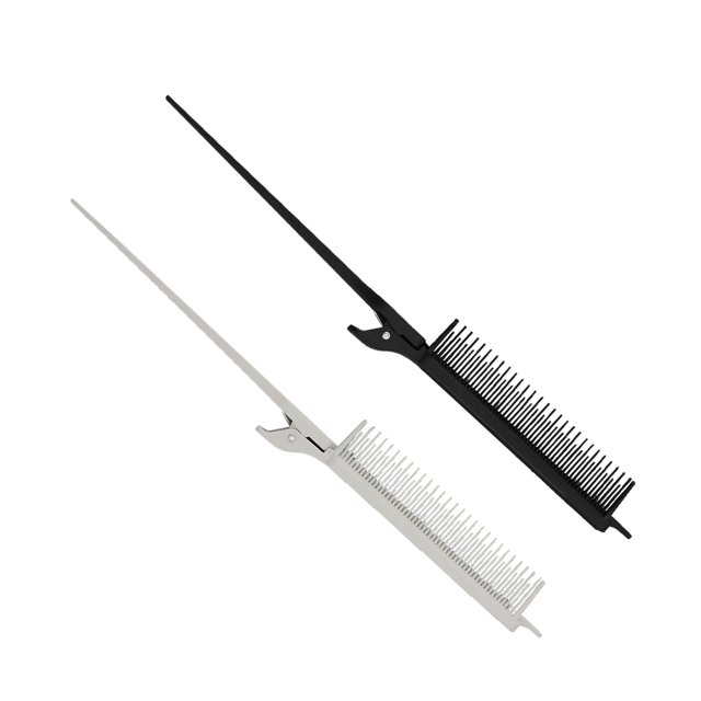 Hair Dye Comb, Professional Multifunction 2pcs Highlight Clip Comb White And Light Durable For Salon