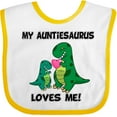 thumbnail image 3 of Inktastic My Auntiesaurus Loves Me Boys or Girls Baby Bib, 3 of 4