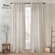 thumbnail image 2 of Cortinas de suelo a techo XTMYI, mezcla de lino y algodón, 2,4 m, color gris, 2 of 8