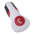 thumbnail image 6 of Long Neck Golf Head Cover Headcover for 460 Cc Wood Driver Protector , White 3, 6 of 7
