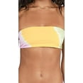 thumbnail image 3 of L Space Hauts de Bikini Bandeau Beach Wave pour Femmes, Jaune, Très Petit, 3 of 4