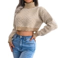 thumbnail image 3 of Chandail Col Roulé pour Femmes Manches Longues Décontracté Tricoté Doux Confortable Mode Hiver pour Dames, 3 of 8