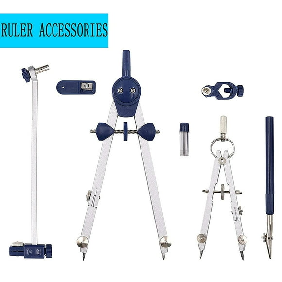 9Pc Drafting Compass for Geometry Set Tool Compass Drawing Tool for Geometry for Drafting, Math, Drawing, Engineer Tool