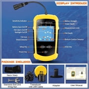 BEBANG Portable Fish Finder, Handheld Fish Depth Finder with Sonar Transducer for Boat Fishing Ice Fishing