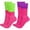 Green Pink, Purple Pink, variant on JASGOOD 2 Pairs Neon Slouch Socks for Women 80s 90s Retro Scrunch Socks Soft Knee High Socks for Party,Dance