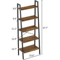 thumbnail image 6 of CubiCubi 5-Tier Ladder Shelf, Storage Rack Shelves with Hooks, Fir, 6 of 6