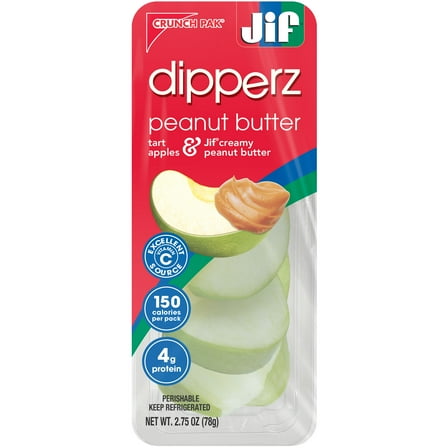 Crunch Pak Snack with Fresh Tart Sliced Apples and JIF Peanut Butter, 2.75 oz
