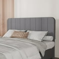 thumbnail image 3 of VECELO Full Size Bed Frame with 4 Storage Drawers, Modern Upholstered Platform Bed Frame with Adjustable Headboard, No Box Spring Needed, Dark Gray, 3 of 9