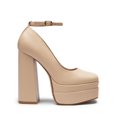 thumbnail image 2 of Zapatos de Plataforma para Mujer DREAM PAIRS Tacones Anchos de 14 cm Nude, 2 of 7