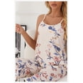 thumbnail image 3 of YUBIKWETE Womens 3-Piece Pajama Set Soft Floral Camisole Pants and Robe Sleepwear Loungewear, 3 of 5
