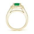 thumbnail image 2 of ANGARA Natural Classic Oval 1.1 ct Emerald Halo Ring with Diamond Accents in 14K Yellow Gold for Women (Size-8x6mm) | May Birthstone, Anniversary, Jewelry Gift for Women | Natural Emerald Ring, 2 of 9