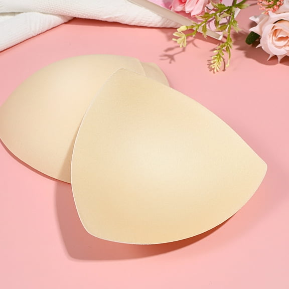 Raindrops 3 Pair Padded Bras Insert Pads Sponge Round Coverage Positionable For Bikini
