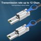 thumbnail image 3 of Cable Macho SFF 8088 A SFF 8088, Conexión Firme Plug And Play Cables Mini SAS Profesionales De 12 Gbps Latón Chapado En Oro Estándar Para Computadora Para El Hogar, 3 of 7