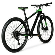Hyper Bicycles 29 Carbon Fiber Mountain Bike, Adults Ages 13+, Black/Green