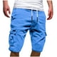 thumbnail image 2 of Pantalones deportivos largos para hombre, de color puro, informales, holgados, con cordón, de algodón, 2 of 6