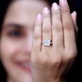 thumbnail image 6 of Rosec Jewels Lab Grown Diamond 4 Carat Engagement Ring for Women - IGI Certified Princess Cut Diamond Ring - E-VS1 Quality, 925 Sterling Silver, US 4.00, 6 of 9