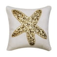 thumbnail image 5 of The HomeCentric Sofa Cushion Cover, Decorative Ivory Pack of 2, 22x22 inch (55x55 cm) Pillow Covers, Linen Starfish Beaded Throw Pillow Covers, Sea Creatures Beach Style Style Easter - Starfish Party, 5 of 10