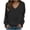 Black-button up blouse, variant on RongHuan Sweatshirt for Women Raglan Long Sleeve V Neck Pullover Sweat Shirts Ladies Fall Lightweight Casual Going Out Tops