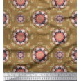thumbnail image 1 of Soimoi Velvet Fabric Floral Mandala Print Fabric by The Yard 58 Inch Wide, 1 of 3