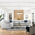 thumbnail image 5 of Modular Sectional Sofa Couch, Light Grey Gray, Fabric, Living Kitchen Cafe Bistro Hospitality Restaurant, Modern Contemporary HB33228, 5 of 5