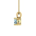 thumbnail image 3 of 0.5 cctw Swiss Blue Topaz Yellow Gold Plated Pendant with 16" Box Chain (5mm, Round Cut), 3 of 7