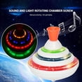 thumbnail image 4 of Vogacara Trompos clásicos Juguete Luz LED Música Gyro Juguete Mano Empuje hacia abajo Top LED Flash Gyro Niños Niño Juguetes intermitentes Videojuegos portátiles Vogacara FN0412-00B, 4 of 6