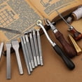 thumbnail image 4 of Professional Leather Craft Tools Kit Hand Sewing Stitching Punch Carving Work Saddle Groover Set Accessories Diy Tool, 4 of 5