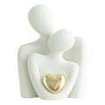 thumbnail image 4 of Ceramic Couple Statue - Modern Shelf Decor Knick Knacks for Shelves, Valentine's Day Wedding Gifts, Home Decor for Living Room, Bedroom, Bookshelf & TV Stand, 4 of 5