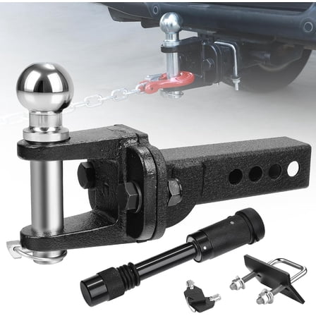 HUANG Trailer Hitch Ball Mount with 2" Ball, 8000 LB GTW, Fits 2" Receiver for Trucks/SUV/Van