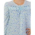 thumbnail image 4 of Casual Nights Women's Long Sleeve Floral Embroidered Night Gown, 4 of 4