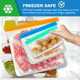 thumbnail image 5 of 8/10 Pack Reusable Food Storage Silicone Bags, Large Food Storage Bags Gallon Freezer Bags  Reusable Sandwich Bags Snack Bags, Lunch Home Kitchen Fridge Organization Meal Prep Containers, 5 of 7
