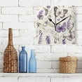 thumbnail image 3 of WOBOGO Purple Lavender and Butterfly Wall Clock 7.78 Inch Battery Operated Silent Unit Square Rustic Vintage Style for Home Bedroom Office Black Pointer, 3 of 8