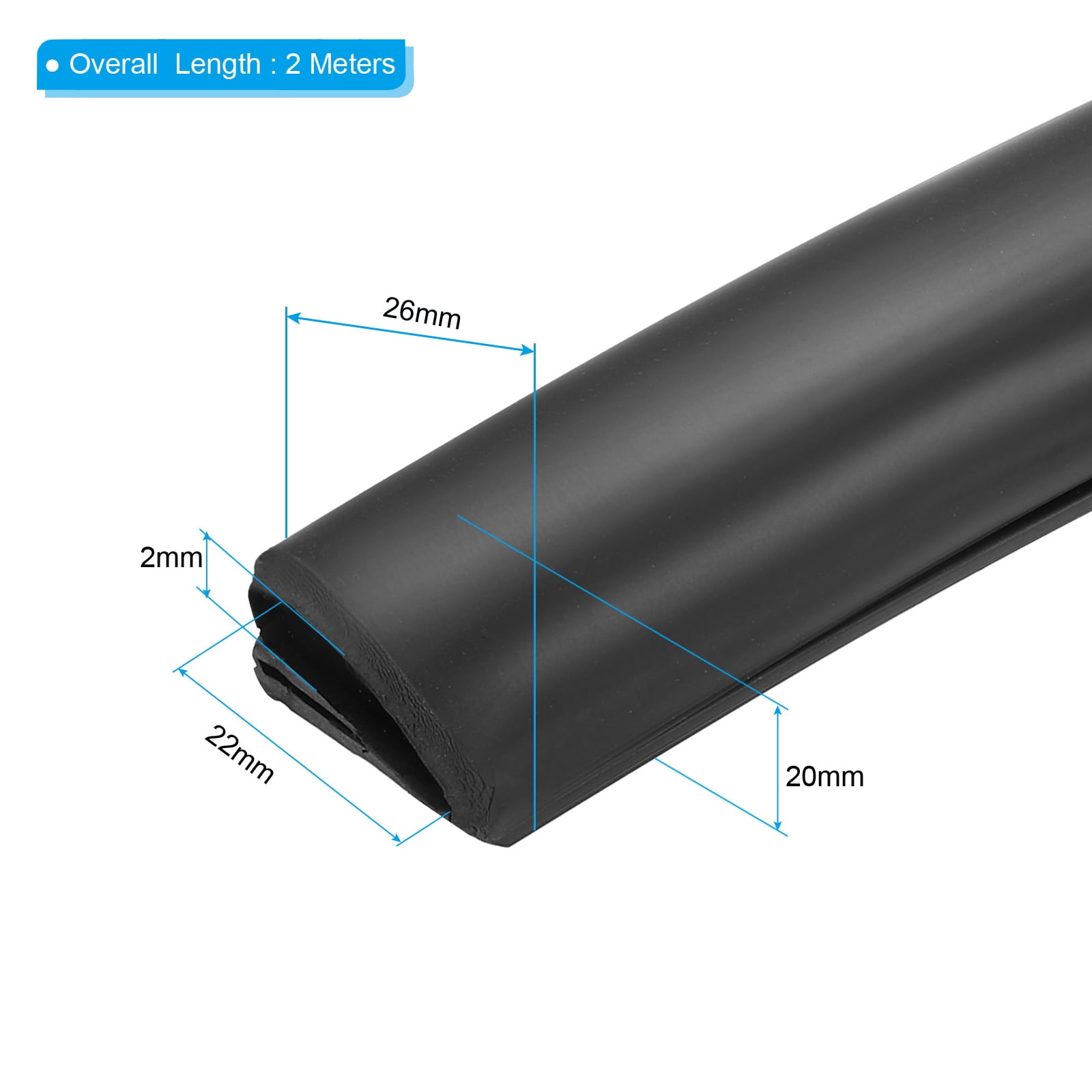 REGALWOVEN Door Seal Strip,Freezer Door Sealing Replacement ,Weather Stripping for Insulation Gap 1.02x0.79x78.7 inch