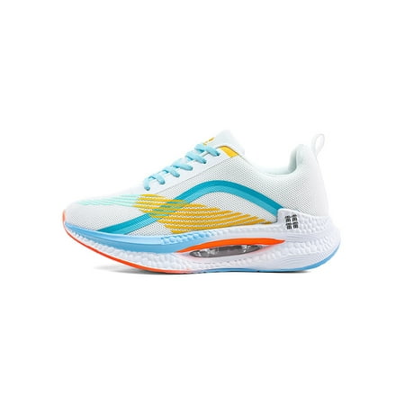 

Fangasis Unisex Sneakers Sports Athletic Shoes Lace Up Running Mens Trainers Fitness Workout Comfort Platform Aurora Blue 9.5