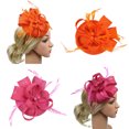 thumbnail image 1 of Tocado Yinane Mujer Gatsby Años 20 Sombrero Derby Diadema Roja, 1 of 8