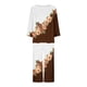 thumbnail image 4 of Puntoco Conjunto De Pijama Cómodo De Dos Piezas De Manga Larga Con Cuello Redondo Y Estampado Para Mujer De 2 Piezas Conjunto Deportivo Liquidación Puntoco Puntoco-4328, 4 of 5