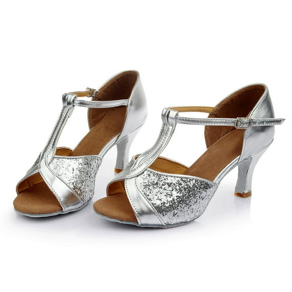 MKLEKYY Sandalias Antiderrapantes para Mujer, Zapatos de Baile Latino para Mujer, Zapatos de Práctica para Baile de Salón