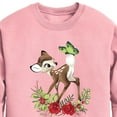 thumbnail image 2 of Disney Bambi - Christmas Botanical Butterfly - Toddler & Youth Crewneck Fleece Sweatshirt, 2 of 4