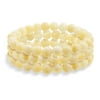 Yellow Jade 8MM Bead Gemstones Stackable Stretch Bracelet Set