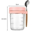 thumbnail image 5 of KMSS 12oz Overnight Oats Cup with Spoon and Lid Leakproof Glass Breakfast Container for Oatmeal Salad Yogurt, 5 of 7