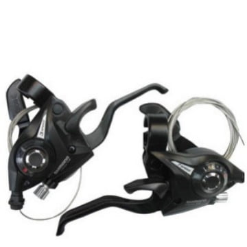 Mountain Bike Integrated Shifter Brake Lever with 7/8/21/24 Speed Options - Durable Off-Road Compatible Design for Smooth Shifting, Easy Installation, and Enhanced Cycling Performance (24-Speed: Left