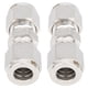 thumbnail image 3 of Adaptador de tubo de doble casquillo recto de compresión de acero inoxidable 316 de 2 piezas para tubería (Ф3/8), 3 of 10