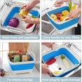 thumbnail image 6 of 2.4 Gal(9L) Collapsible Dish Basin with Drain Plug, Space Saving Outdoor Multiuse Foldable Sink Tub, Dishpan, Kitchen Storage Tray for Camping, Vegetable Washing, RV (Blue), 6 of 18
