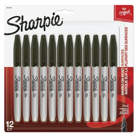 Sharpie 12pk Permanent Markers FineTip Black