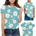 thumbnail image 1 of Zpanxa T-Shirts pour Filles Imprimé Ciel Étoilé Col Rond Manches Courtes Décontracté Polyester Spandex Topxx 5-6 Ans, 1 of 7