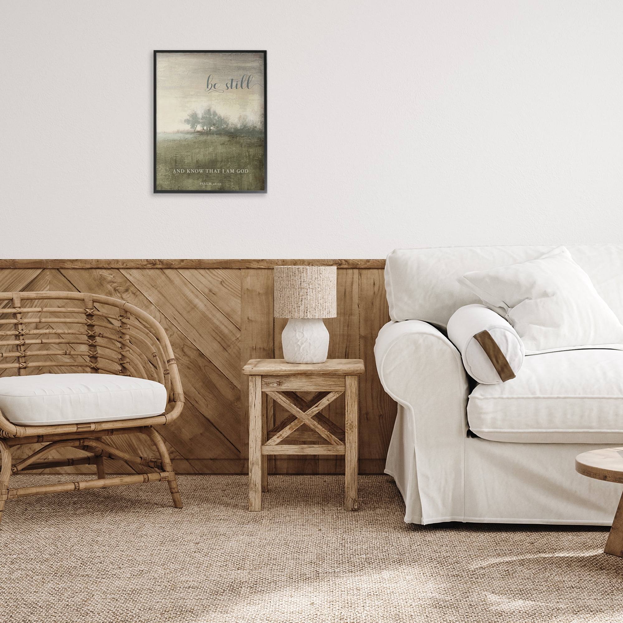 Stupell Industries Be Still Psalm 46:10 Black Framed Giclee Art, design by Michael Marcon